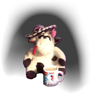 a mad cow and a mug of tea