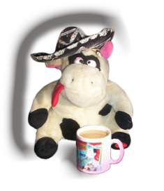 a mad cow and a mug of tea